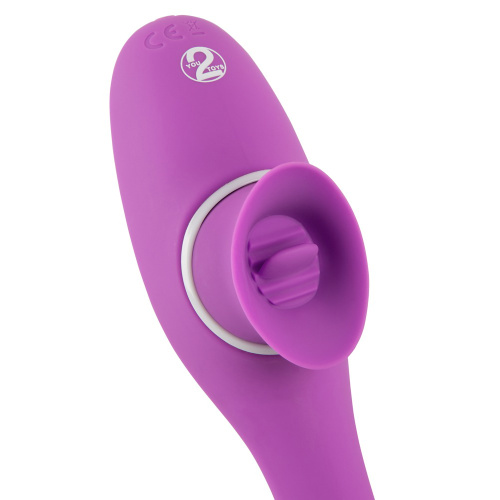 You2Toys 2 Function Bendable Vibe вибратор с вагинально-клиторальной стимуляцией и шаловливым язычком, 22.3х3.4 см
